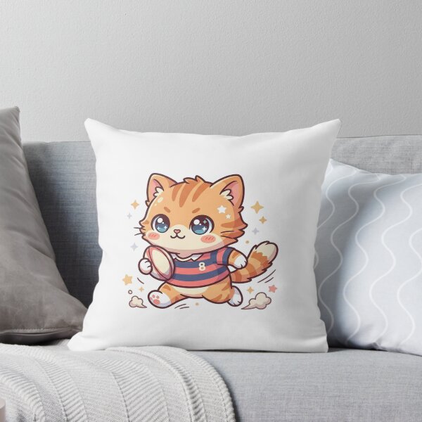 Item preview, Cute Chibi Rugby Kitten Sticker designed and sold by  Cat Lady.