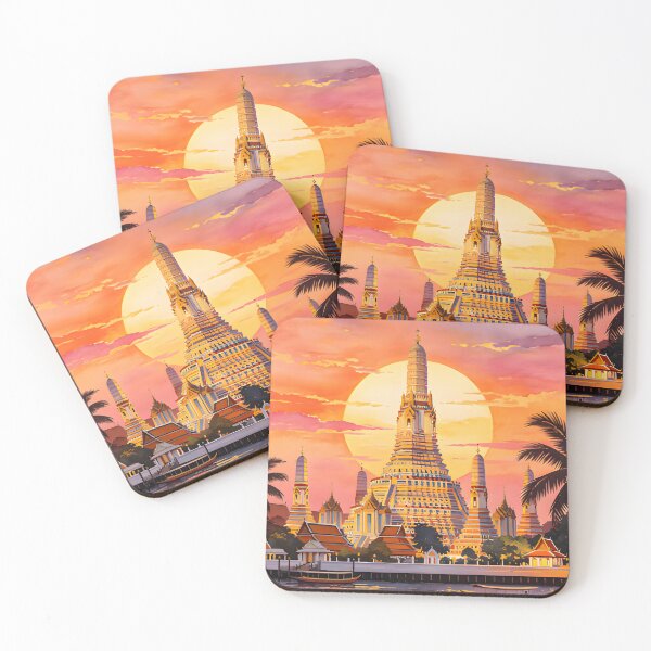 Item preview, WAT ARUN SUNSET Temple of Dawn designed and sold by Spirit of Siam.