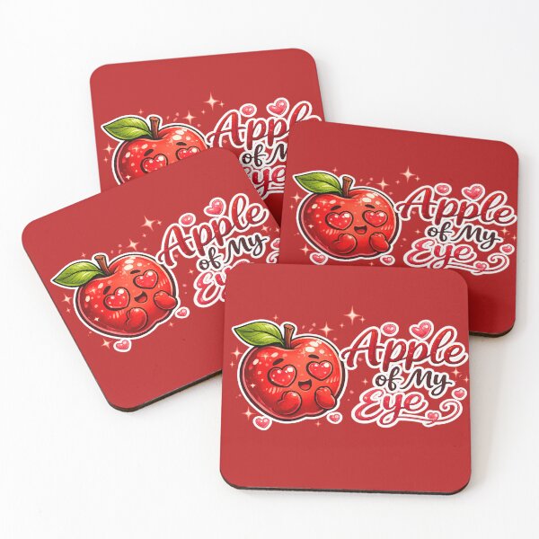 Item preview, Apple Of My Eye Cute Heart Eyes Apple Love Quote Design designed and sold by irfanshikh.