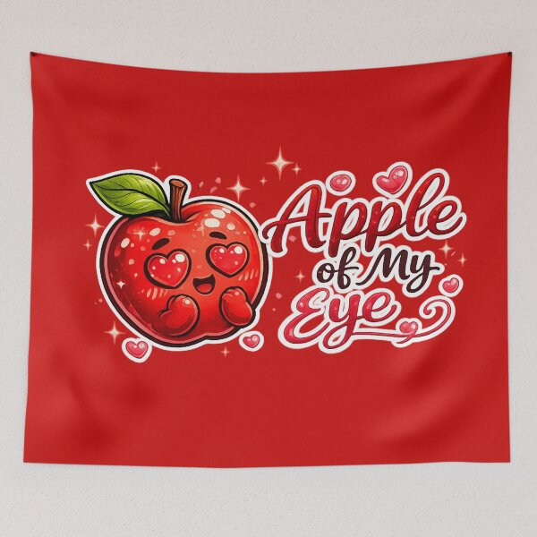 Item preview, Apple Of My Eye Cute Heart Eyes Apple Love Quote Design designed and sold by irfanshikh.