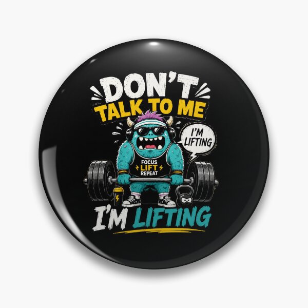 Item preview, Don’t Talk To Me I’m Lifting Funny Gym Sticker – Introvert Workout Motivation Design designed and sold by Artimax-Studio.