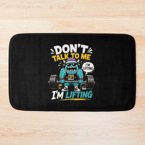 Item preview, Don’t Talk To Me I’m Lifting Funny Gym Sticker – Introvert Workout Motivation Design designed and sold by Artimax-Studio.