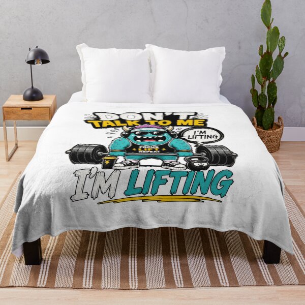 Item preview, Don’t Talk To Me I’m Lifting Funny Gym Sticker – Introvert Workout Motivation Design designed and sold by Artimax-Studio.