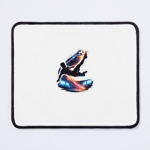 Item preview, Football Legend Bicycle Kick | Dynamic Soccer Sticker designed and sold by Glitch-Graphic.