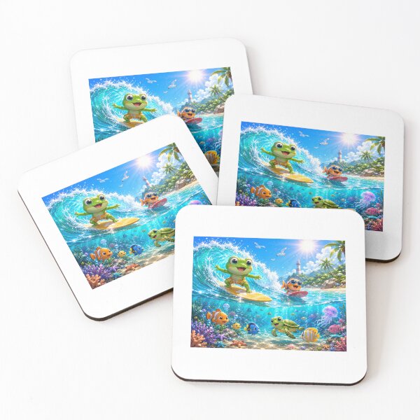 Item preview, Ocean Splash Friends – Crystal Wave Party designed and sold by QuirkNest Studio .
