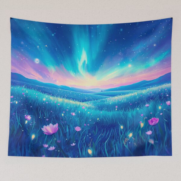 Item preview, Eternal Dream Fields Watercolor Alien Landscape designed and sold by Luminous Wilds.