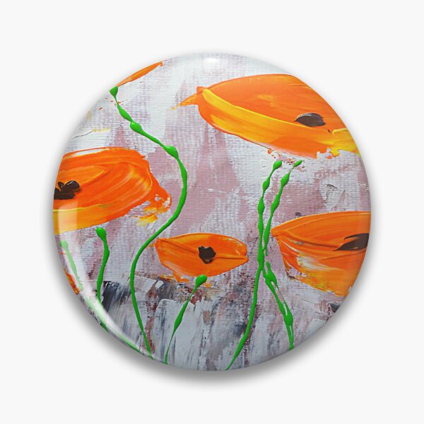 Item preview, Amapolas naranjas abstractas designed and sold by 3rdAveART.