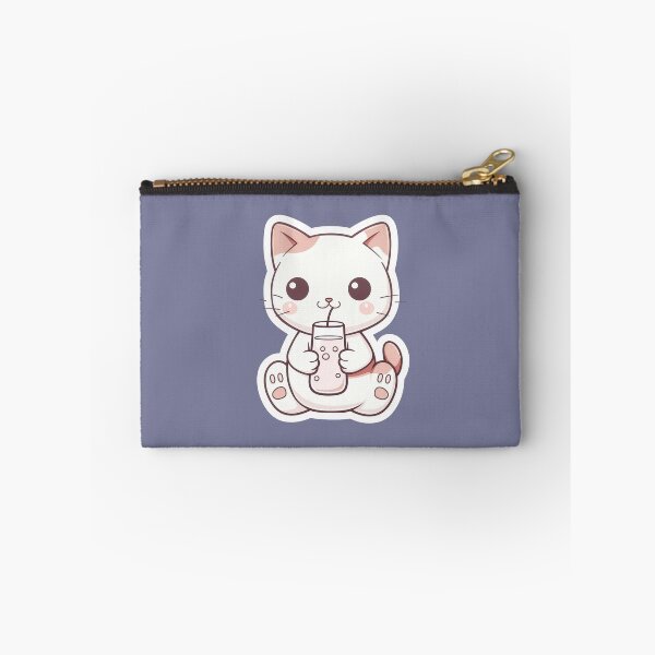 Item preview, Cute Kawaii Cat Drinking Boba Bubble Tea  designed and sold by Phongphut.