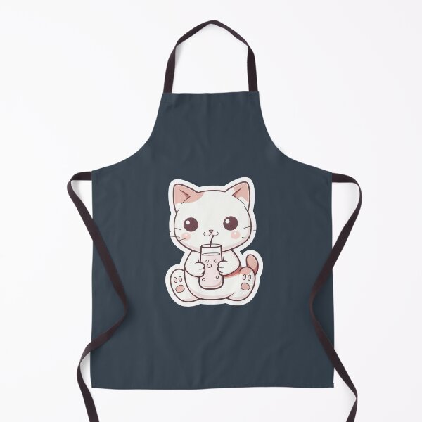 Item preview, Cute Kawaii Cat Drinking Boba Bubble Tea  designed and sold by Phongphut.