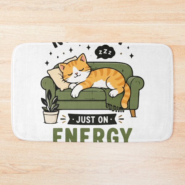 Item preview, Cute Cat Sleeping on Sofa Not Lazy Energy Save Mode Graphic designed and sold by banglalook.