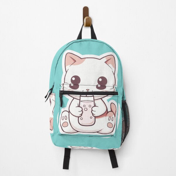 Item preview, Cute Kawaii Cat Drinking Boba Bubble Tea  designed and sold by Phongphut.