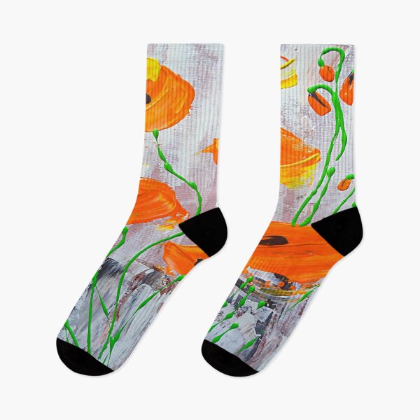 Artikelvorschau, Abstrakte orange Mohnblumen entworfen und verkauft von 3rdAveART.