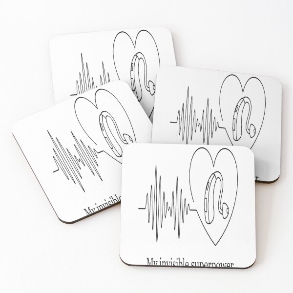 Item preview, ​My Invisible Superpower - Minimalist Hearing Aid Line Art designed and sold by YourVibeMerch.