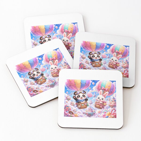Item preview, Candy Cloud Journey – Panda & Bunny Dream Ride designed and sold by QuirkNest Studio .