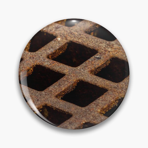 Item preview, Close-Up Of Rusty Metal Grate Drain With Square Openings Texture And Industrial Decay designed and sold by Nmallia.