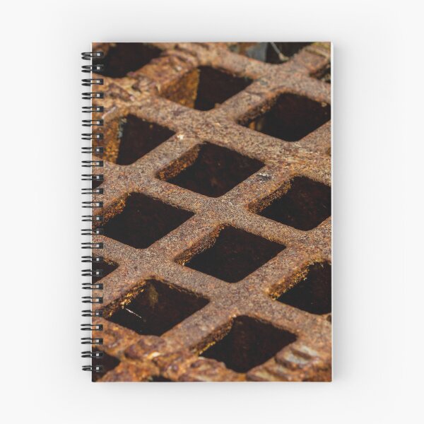 Item preview, Close-Up Of Rusty Metal Grate Drain With Square Openings Texture And Industrial Decay designed and sold by Nmallia.