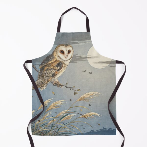 Item preview, Barn Owl Beneath the Harvest Moon – Ohara Koson Inspired Japanese Shin-Hanga Art designed and sold by Tamas Das.