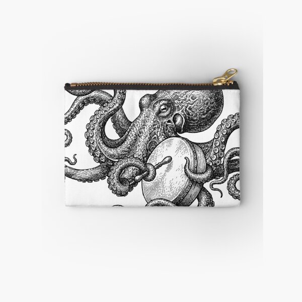 Item preview, Octopus Playing Bodhran | Irish Traditional Music | Dark Art Illustration designed and sold by bodhrantees.