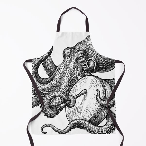 Item preview, Octopus Playing Bodhran | Irish Traditional Music | Dark Art Illustration designed and sold by bodhrantees.