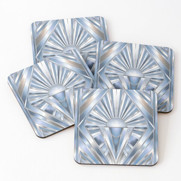 Item preview, Blue Crystal Geometric Mandala Art Print designed and sold by IntelliMindDesigns.