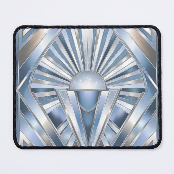 Item preview, Blue Crystal Geometric Mandala Art Print designed and sold by IntelliMindDesigns.
