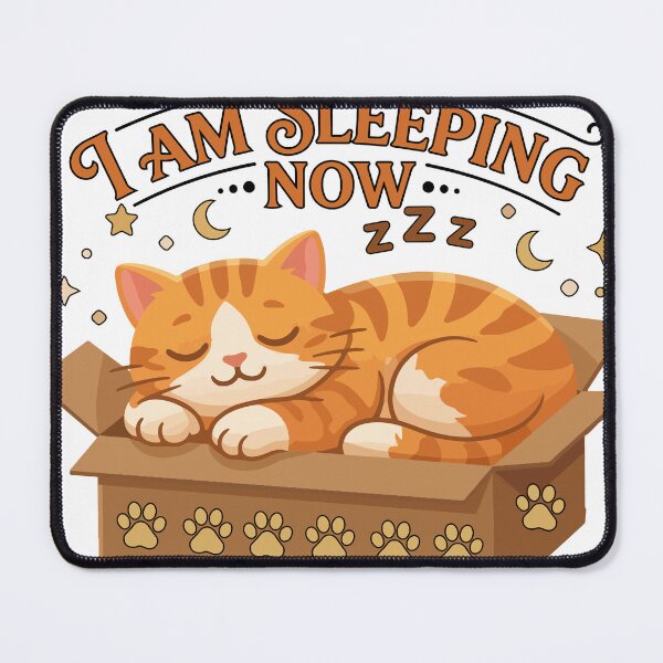 Item preview, Cute Cat Sleeping in Box Funny I Am Sleeping Now Graphic designed and sold by banglalook.