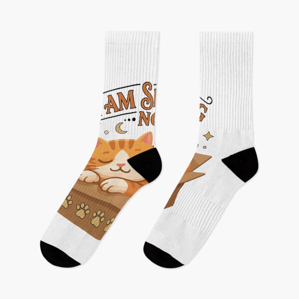 Item preview, Cute Cat Sleeping in Box Funny I Am Sleeping Now Graphic designed and sold by banglalook.