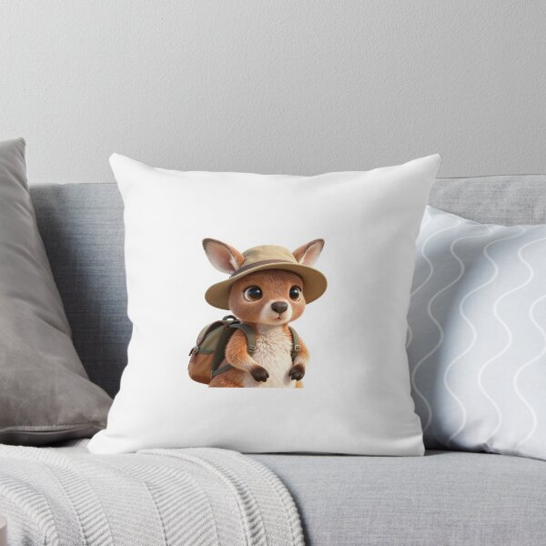 Item preview, Cute Realistic Adventurer Kangaroo with Backpack - Adorable Explorer Animal Art designed and sold by MrArtist Shop.