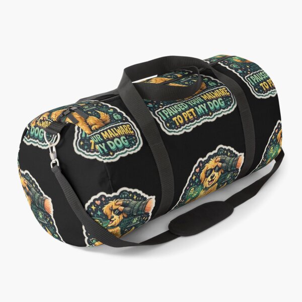 Item preview, I Paused Your Malware To Pet My Dog Funny Cybersecurity Dog Sticker designed and sold by BreedCraft Studio.