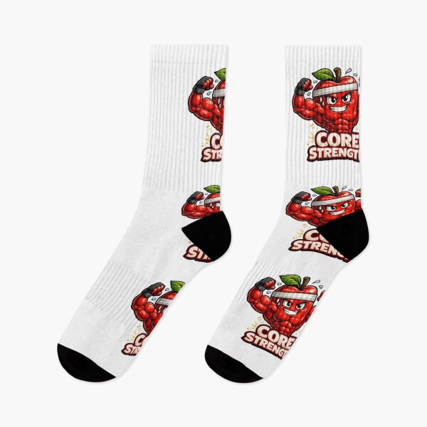 Item preview, Core Strength Funny Muscular Apple Gym Fitness Pun Design designed and sold by irfanshikh.