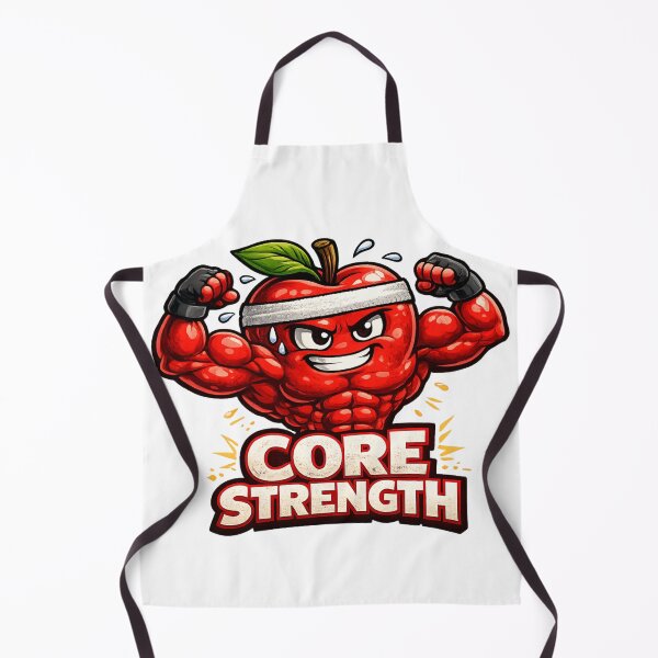 Item preview, Core Strength Funny Muscular Apple Gym Fitness Pun Design designed and sold by irfanshikh.