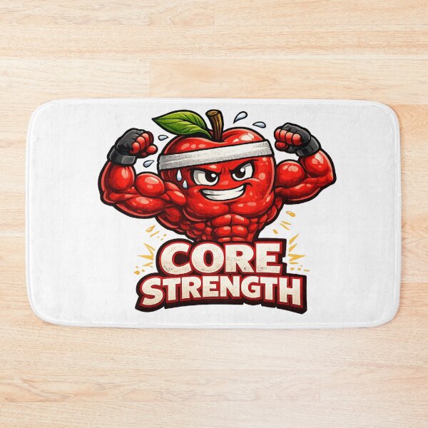 Item preview, Core Strength Funny Muscular Apple Gym Fitness Pun Design designed and sold by irfanshikh.