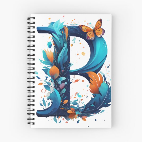 Item preview, Artistic Letter B - Floral Monogram with Butterfly designed and sold by ATURUDESIGN.