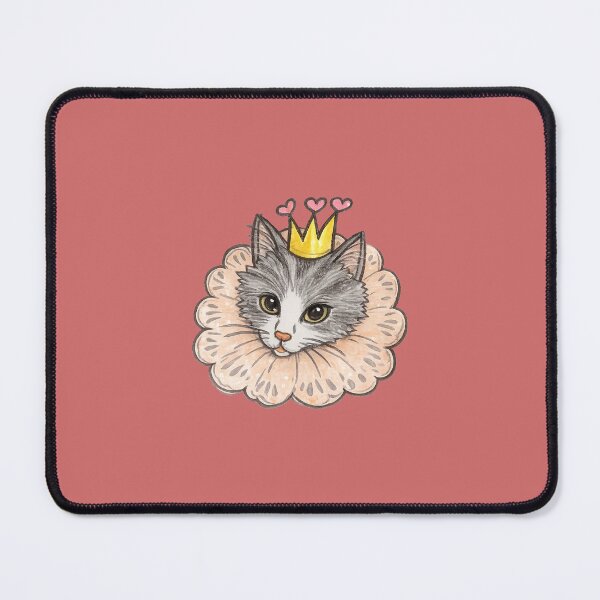 Item preview, Cartoon Cat with Crown and Collar designed and sold by pigeonlovrs.