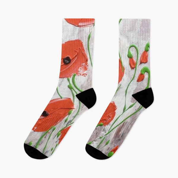 Aperçu de l'œuvre Coquelicots rouges abstraites créée et vendue par 3rdAveART.