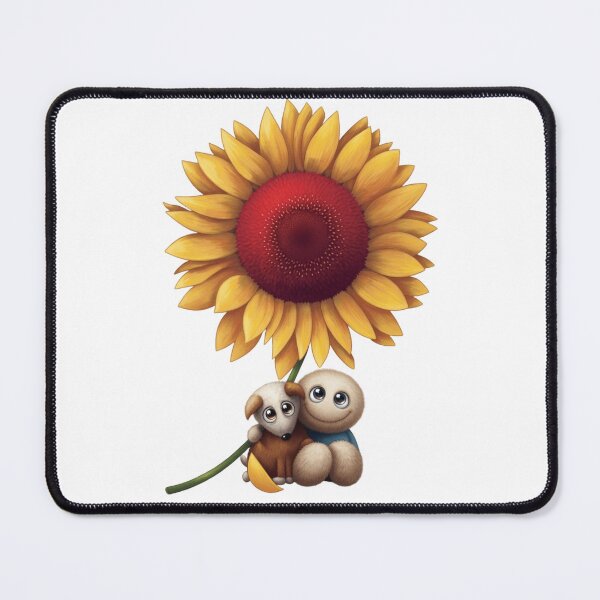 Item preview, Cute Sunflower with Adorable Puppy and Doll Friends – Whimsical Kids Art designed and sold by RaresS.