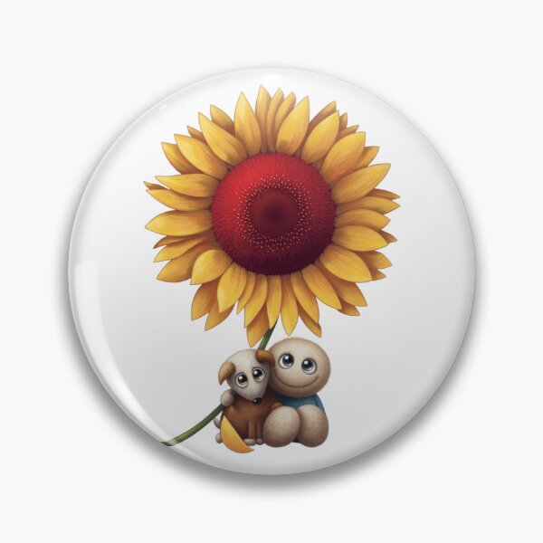 Item preview, Cute Sunflower with Adorable Puppy and Doll Friends – Whimsical Kids Art designed and sold by RaresS.