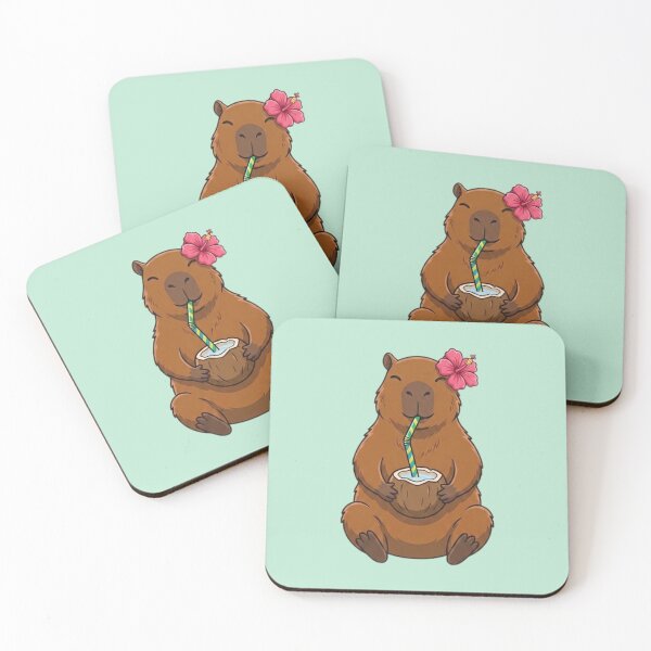 Item preview, Summer Capybara Coconut Vibes designed and sold by Ivy-Triggs.