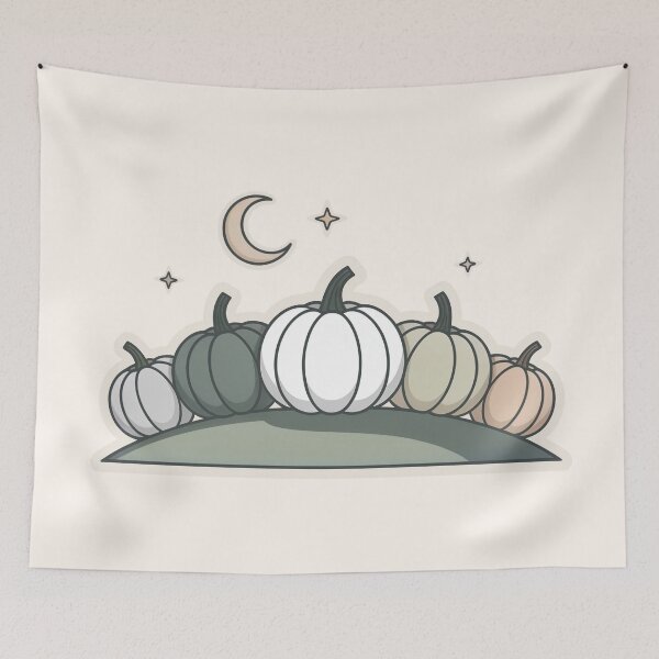 Item preview,  Moonlit White Pumpkin Patch Halloween Sticker designed and sold by TrendMorphic.