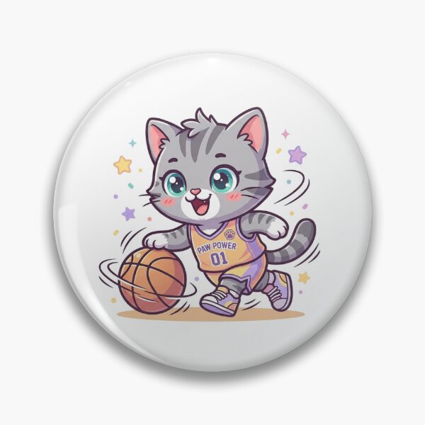 Item preview, Cute Chibi Tabby Cat Playing Basketball  designed and sold by  Cat Lady.