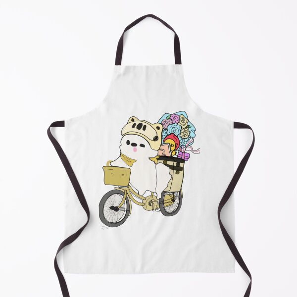 Item preview, Cute Bear Riding Bicycle Cartoon Illustration designed and sold by HobbyCraftTees.