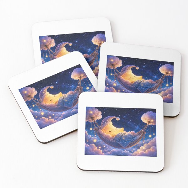 Item preview, Sleepy Moon Hammock | Cute Dreamy Night Sky Art designed and sold by QuirkNest Studio .