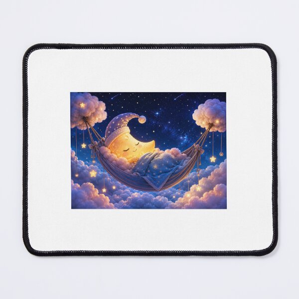 Item preview, Sleepy Moon Hammock | Cute Dreamy Night Sky Art designed and sold by QuirkNest Studio .
