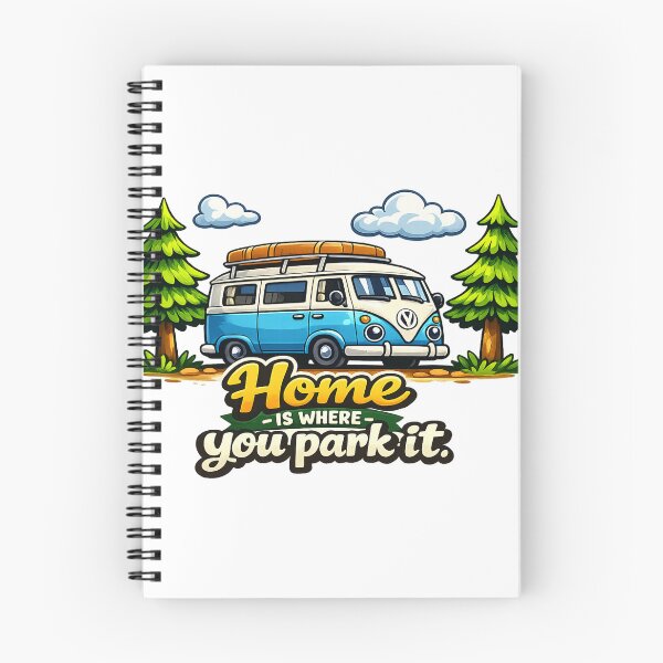 Item preview, Home Is Where You Park It Vintage Camper Van Adventure designed and sold by myforestfog.