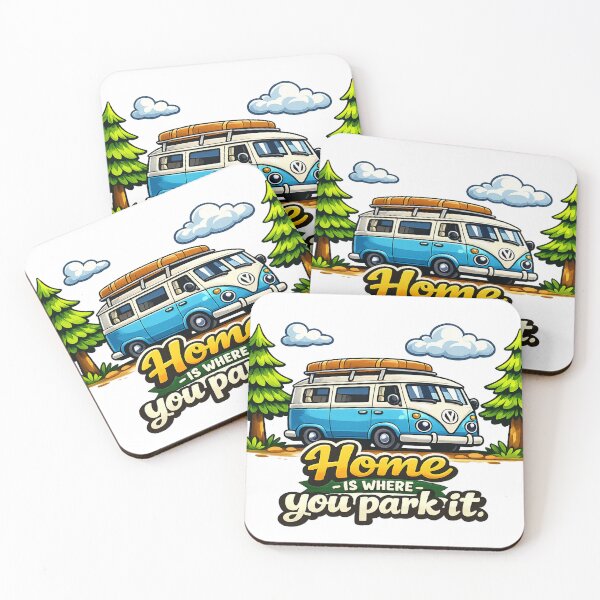 Item preview, Home Is Where You Park It Vintage Camper Van Adventure designed and sold by myforestfog.