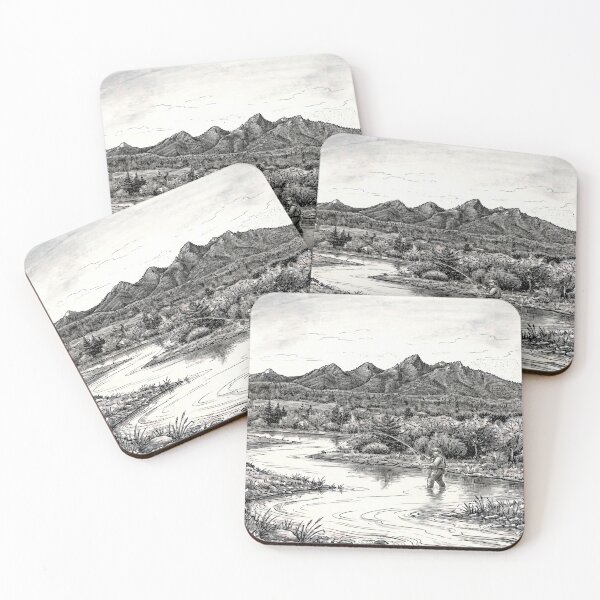 Item preview, Vintage Fly Fishing in the Mountains designed and sold by Stefanrajzer.
