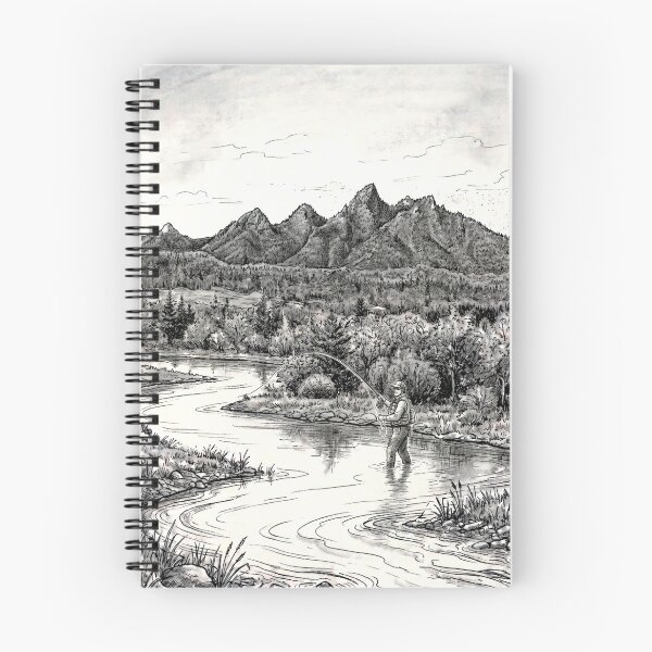 Item preview, Vintage Fly Fishing in the Mountains designed and sold by Stefanrajzer.