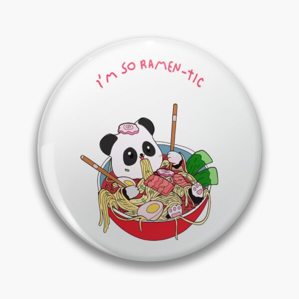 Item preview, Cute Panda Eating Ramen Bowl Illustration designed and sold by HobbyCraftTees.