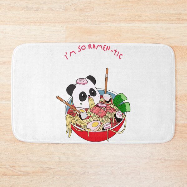 Item preview, Cute Panda Eating Ramen Bowl Illustration designed and sold by HobbyCraftTees.