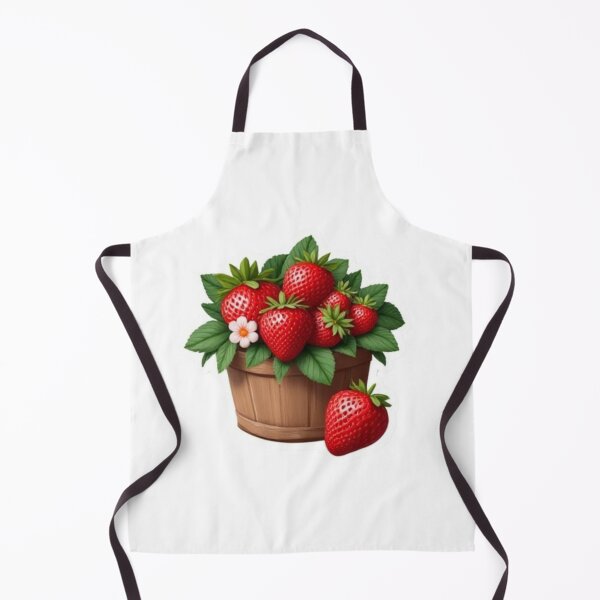 Item preview, Cute Cottagecore Strawberry Basket Vintage Summer Fruit Art designed and sold by VeloraCrafts.